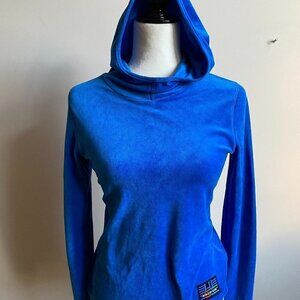 SJYP hooded blue sweater long sleeve Small Korean